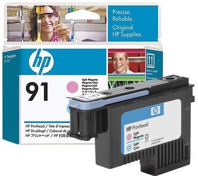Cabezal de impresión HP 91 con luz magenta y luz cian - C9462A