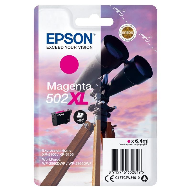 Epson original 502XL  tinta mangenta - C13T02W34010
