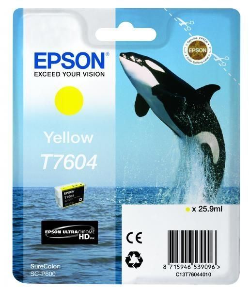 Epson original tinta amarillo T7604 - C13T76044010