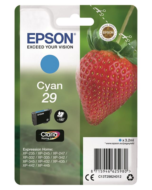 Epson original tinta cian T2982 - C13T29824012