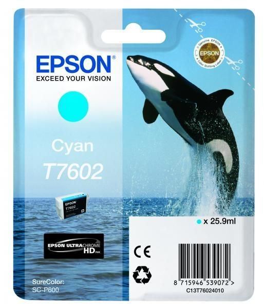 Epson original tinta cian T7602 - C13T76024010