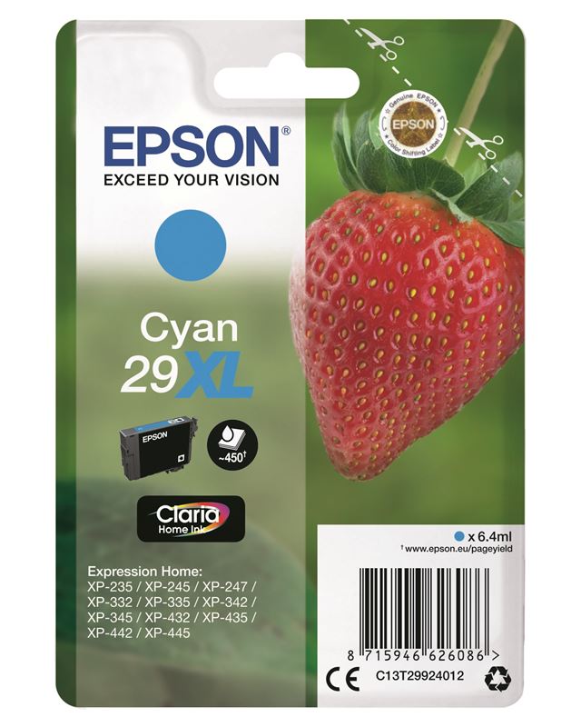 Epson original XL tinta cian T2992 - C13T29924012