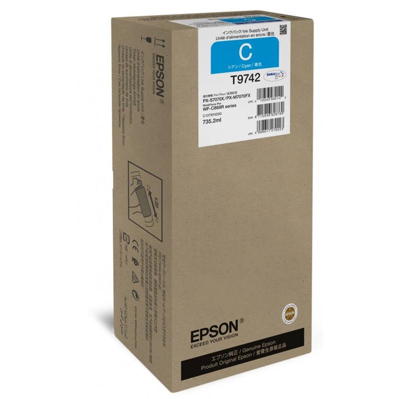 Epson original XXL tinta cian T9742 - C13T974200