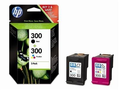 HP 300 original de 2 paquetes de tinta negra - CN637EE