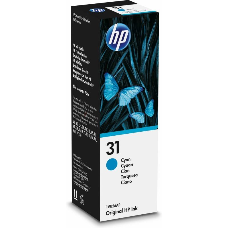 HP 31 original tinta cian - 1VU26AE