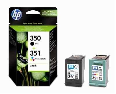 HP 350 / 351 original 2-pack tinta negra, cian, magenta, amarilla - SD412EE HP 350 / 351 original 2-pack tinta negra, cian, magenta, amarilla - SD412EE