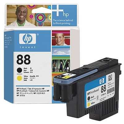 HP 88 negro y amarillo Cabezal de impresión original - C9381A HP 88 negro y amarillo Cabezal de impresión original - C9381A