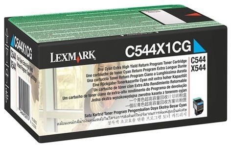 Lexmark original HC tóner cian - C544X1CG