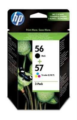 Paquete de 2 tintas originales HP 56 / 57 negro, cian, magenta, amarillo - SA342AE
