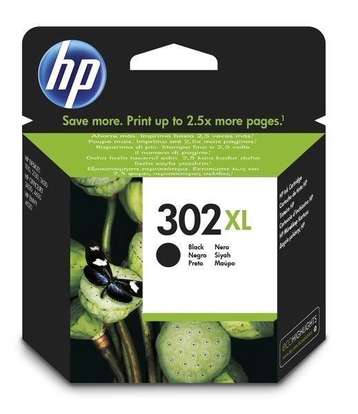Tinta HP 302XL original HC negra - F6U68AE Tinta HP 302XL original HC negra - F6U68AE