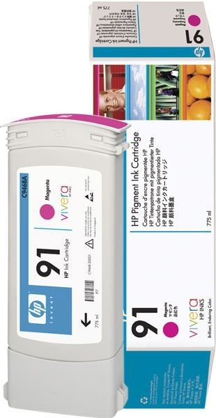 Tinta magenta original HP 91 - C9468A