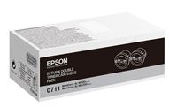 Epson original tóner negro paquete doble - C13S050711