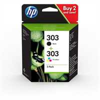 HP 303 original tinta multi-bkcmy paquete de 2 - 3YM92AE