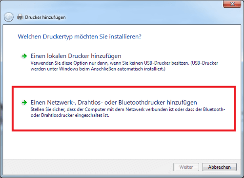 WLAN Drucker einrichten