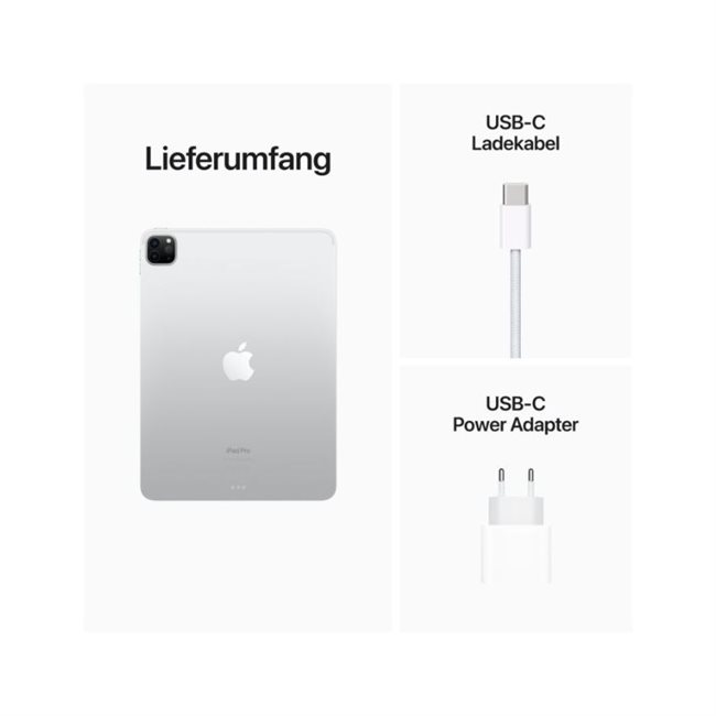Apple iPad Pro 27,9cm 11Zoll Wi-Fi + Cellular 256GB Silber 4.Gen 3G,4G,5G Apple iPad Pro 27,9cm 11Zoll Wi-Fi + Cellular 256GB Silber 4.Gen 3G,4G,5G