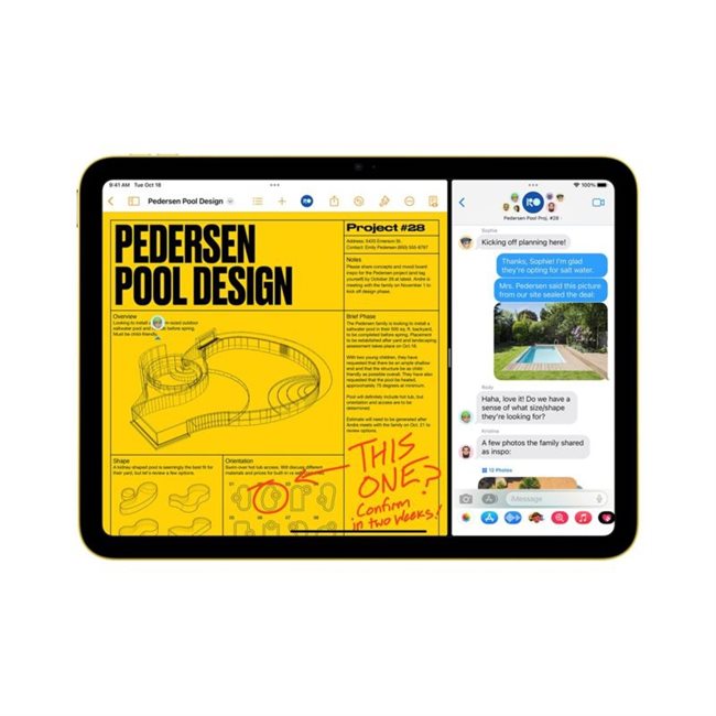 Apple iPad Wi-Fi 10.Gen 256GB 27,7cm 10,9Zoll Gelb