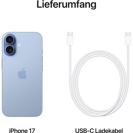 Apple iPhone 17 MG6L4ZD/A 256GB Mist Blue 16cm 6,3Zoll 5G