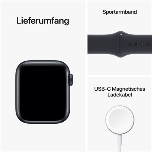 Apple Watch SE G2 Midnight Alu Band: Midnight Größe M/L 32GB 40mm