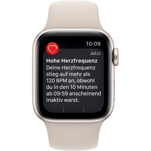 Apple Watch SE G2 Starlight Alu Band: Starlight Größe M/L 32GB 40mm