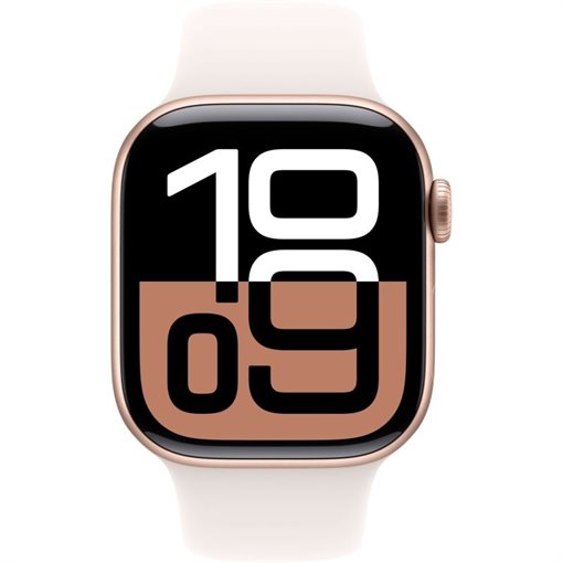 Apple Watch Series 10 Alu, Roségold Band: Hellrosa Größe S/M 64GB 42mm