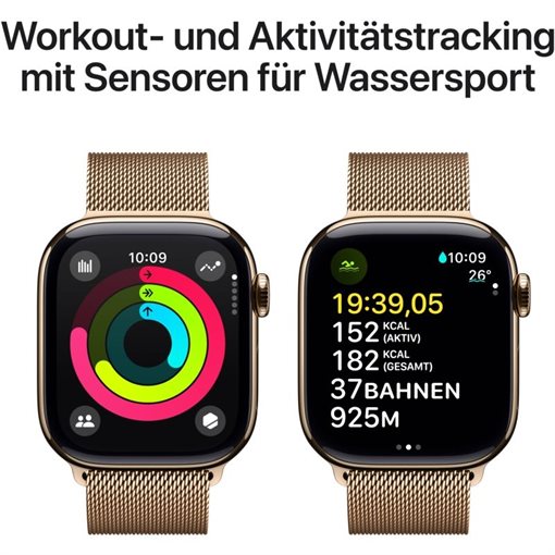 Apple Watch Series 10 Gold Titan Band: Gold 64GB 42mm 4G