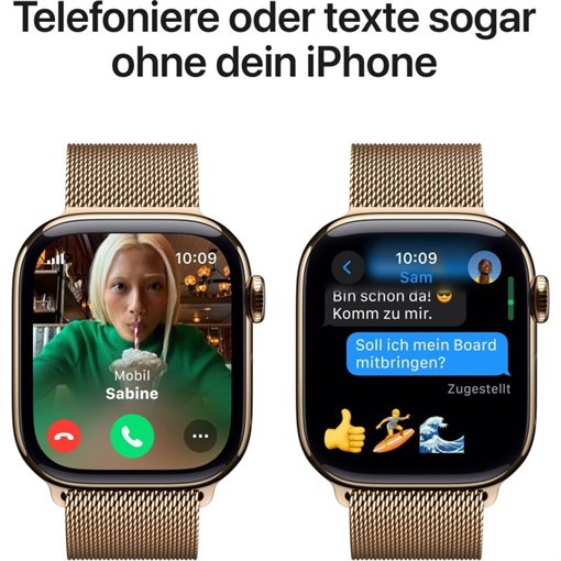 Apple Watch Series 10 Gold Titan Band: Gold 64GB 42mm 4G