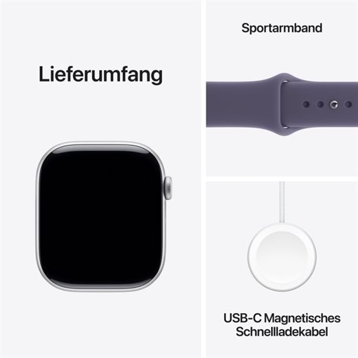 Apple Watch Series 11 Alu, Silber Band:Purple fog Gr, S/M 64GB 46mm GPS Apple Watch Series 11 Alu, Silber Band:Purple fog Gr, S/M 64GB 46mm GPS