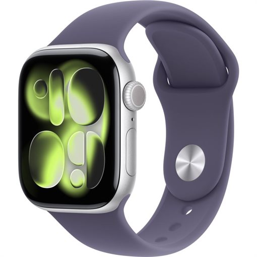Apple Watch Series 11 Alu, Silber Band:Purple fog Gr, S/M 64GB 46mm LTE