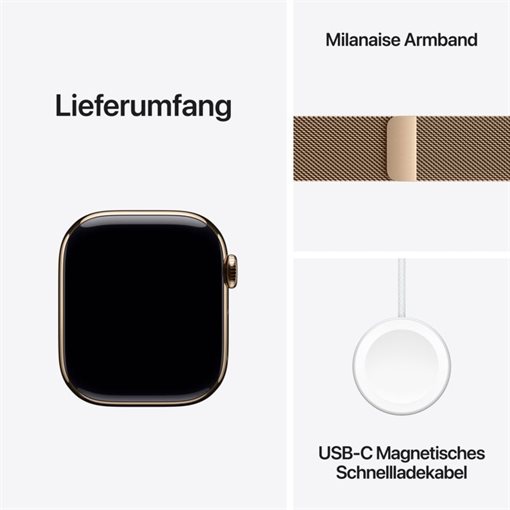 Apple Watch Series 11 Gold Titan Band:Gold Gr, M/L 64GB 46mm LTE GPS Apple Watch Series 11 Gold Titan Band:Gold Gr, M/L 64GB 46mm LTE GPS