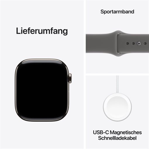Apple Watch Series 11 Natürliches Titan Band:Stone Gray Gr, S/M 64GB 46mm Apple Watch Series 11 Natürliches Titan Band:Stone Gray Gr, S/M 64GB 46mm