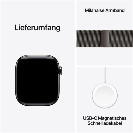 Apple Watch Series 11 Schiefertitan Band:Schiefer Gr, S/M 64GB 46mm LTE Apple Watch Series 11 Schiefertitan Band:Schiefer Gr, S/M 64GB 46mm LTE