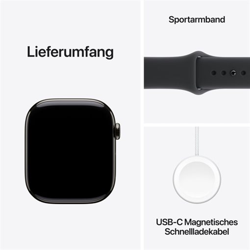 Apple Watch Series 11 Schiefertitan Band:Schwarz Gr, S/M 64GB 46mm LTE GPS Apple Watch Series 11 Schiefertitan Band:Schwarz Gr, S/M 64GB 46mm LTE GPS