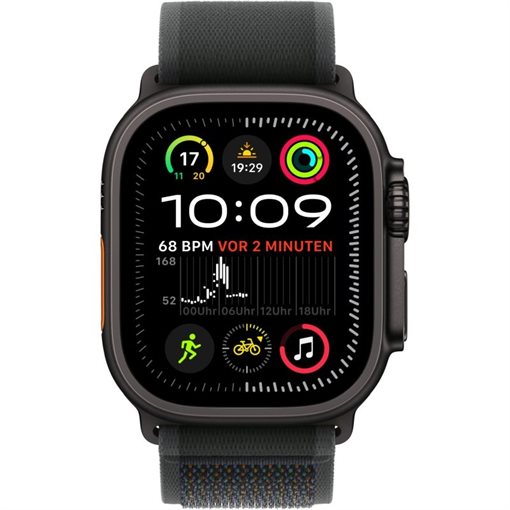 Apple Watch Ultra 2 Black Titanium Band: Schwarz Größe M/L 64GB 49mm 4G