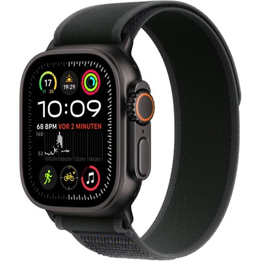 Apple Watch Ultra 2 Black Titanium Band: Schwarz Größe M/L 64GB 49mm 4G