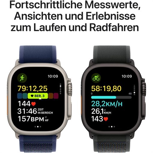 Apple Watch Ultra 2 Black Titanium Band: Schwarz Größe M/L 64GB 49mm 4G