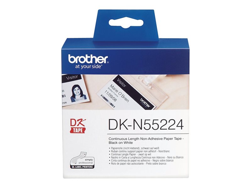 Brother Original - Etikettenrolle schwarz auf weiß Brother Original - Etikettenrolle schwarz auf weiß