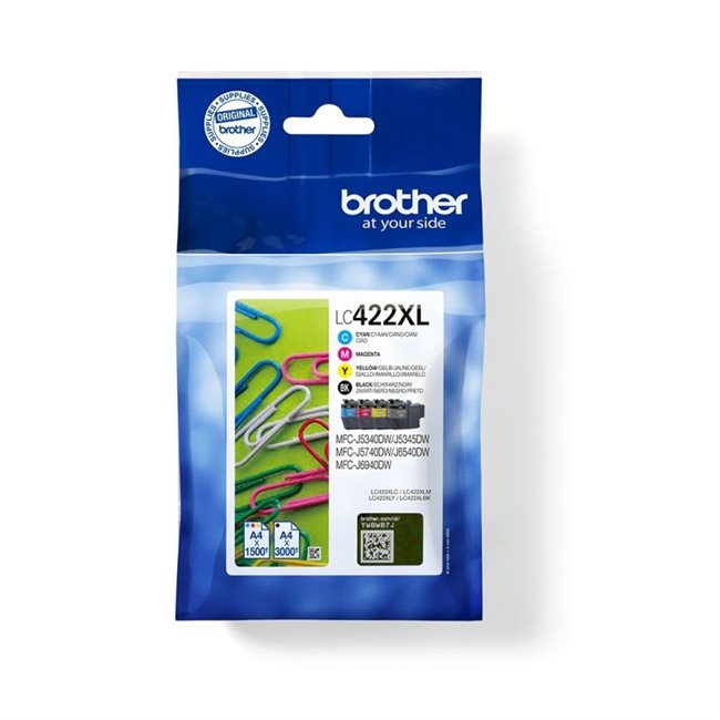 Brother Original HC Tinte Multipack BKCMY LC-422 - LC422XLVAL