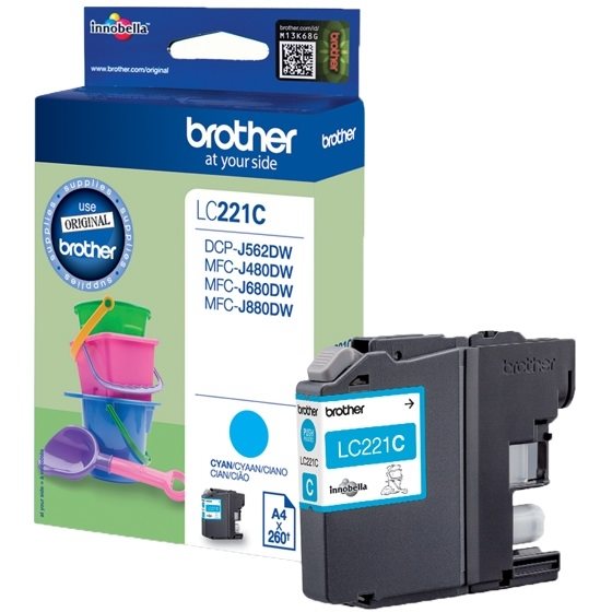 Brother Original - Tinte cyan -  LC221C