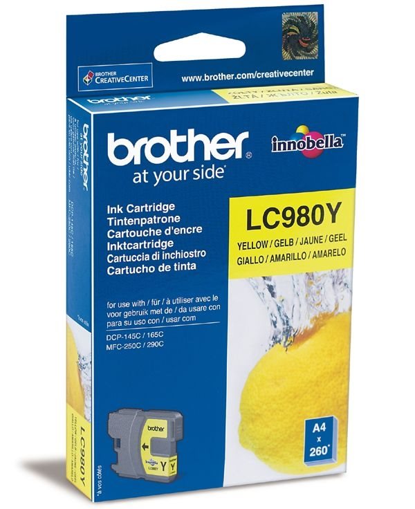 Brother Tinte gelb für DCP-145C, LC-980Y Brother Tinte gelb für DCP-145C, LC-980Y