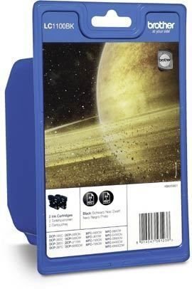 Brother Tinte schwarz 2erPack , LC1100BKP2