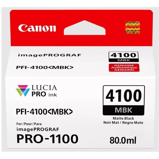 Canon Original Tinte matt schwarz PFI-4100 MBK - 6776C001 Canon Original Tinte matt schwarz PFI-4100 MBK - 6776C001