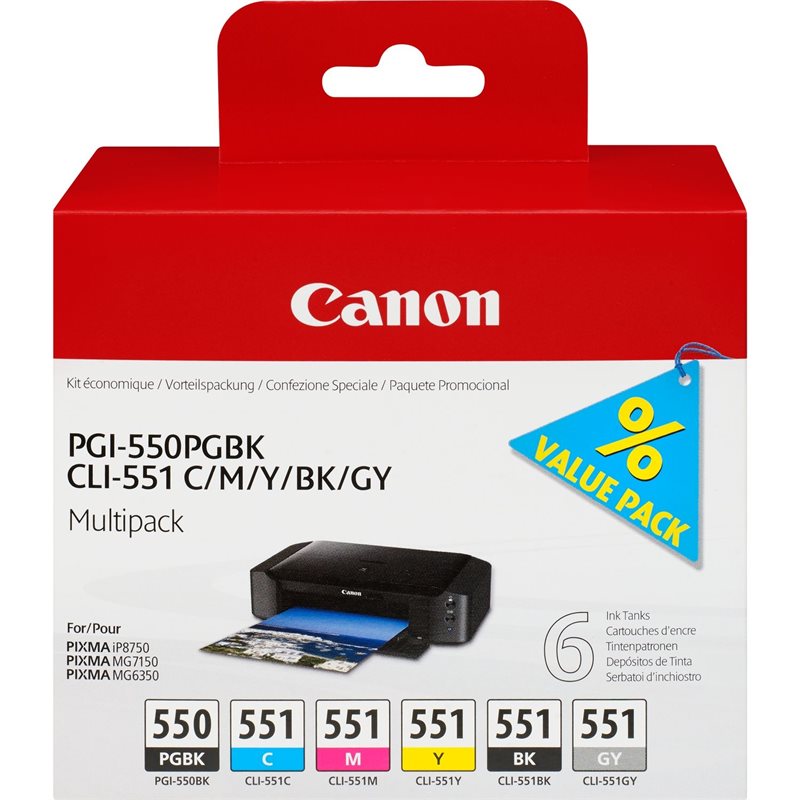 Canon Original - Tinte Multi Pack - 6er-Pack Canon Original - Tinte Multi Pack - 6er-Pack