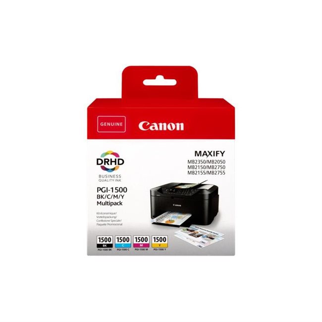 Canon Original Tinte Multipack BK/C/M/Y PGI-1500 - 9218B005 Canon Original Tinte Multipack BK/C/M/Y PGI-1500 - 9218B005