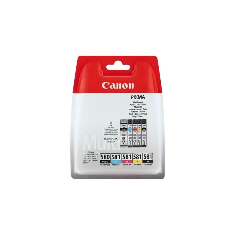 Canon Original Tinte Multipack PGBKCMYBK  PGI-580PGBK / CLI-581 - 2078C005