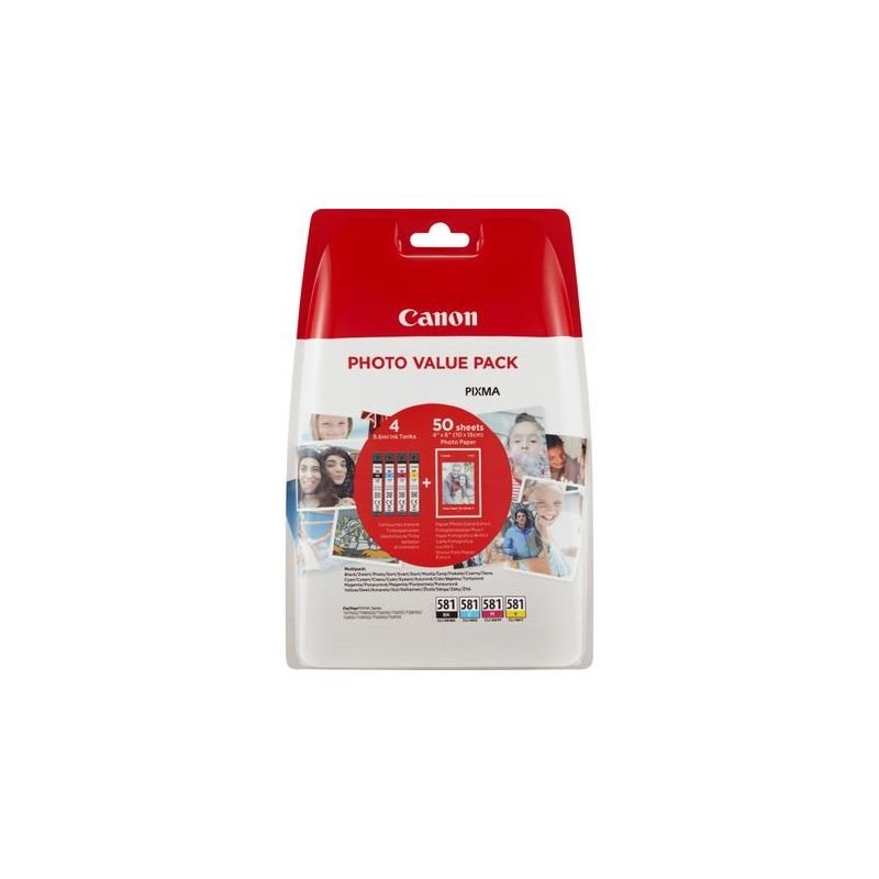 Canon Original Tinte Photo Value Pack CMYBK CLI-581 - 2106C005