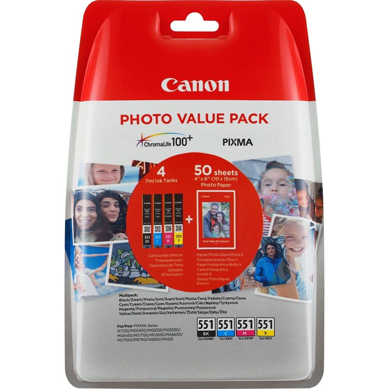 Canon original ink + photo paper value pack