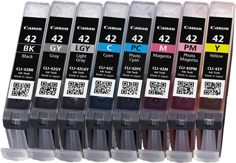 Canon Tintenset schwarz + farbig CLI-42PACK Canon Tintenset schwarz + farbig CLI-42PACK