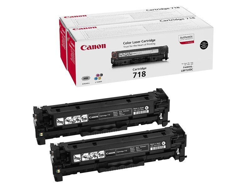 Canon Toner schwarz 2er (CRG 718) , 2662B005 Canon Toner schwarz 2er (CRG 718) , 2662B005