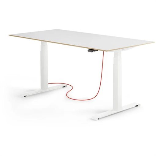 Eliot Schreibtisch hvst, Lock White Multiplex Weiß / Weiß B160cm x T79cm