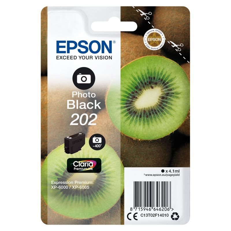 Epson Original 202 Tinte photo schwarz - C13T02F14010